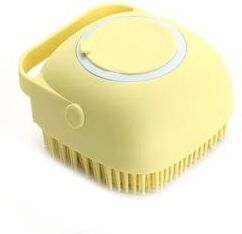 Uplift Treasures Silicone Pet Bath Brush Massager For Dog And Cat Grooming yellow