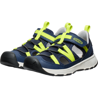 Sandale KEEN "MOTOZOA SANDAL", Mädchen, Gr. 34, Synthetik, blau (naval academy, evening primrose), Schuhe Sandale, atmungsaktiv