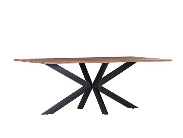 Esstisch LORENZO 180 x 90 cm Akazie Massivholz/schwarz