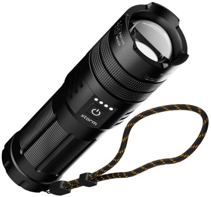 Xtorm 20W Flashlight PowerBank - 1x USB-A & 1x USB-C - 10.500 mAh - Sort
