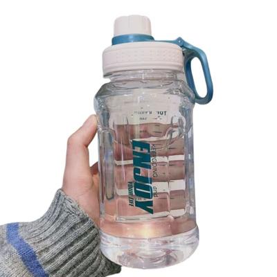 Inspired Finds Summer Space Cup Large Capacity Simple Solid Color Water Cup, Outdoor Fitness Sports Water Bottle For Students white 1.0l