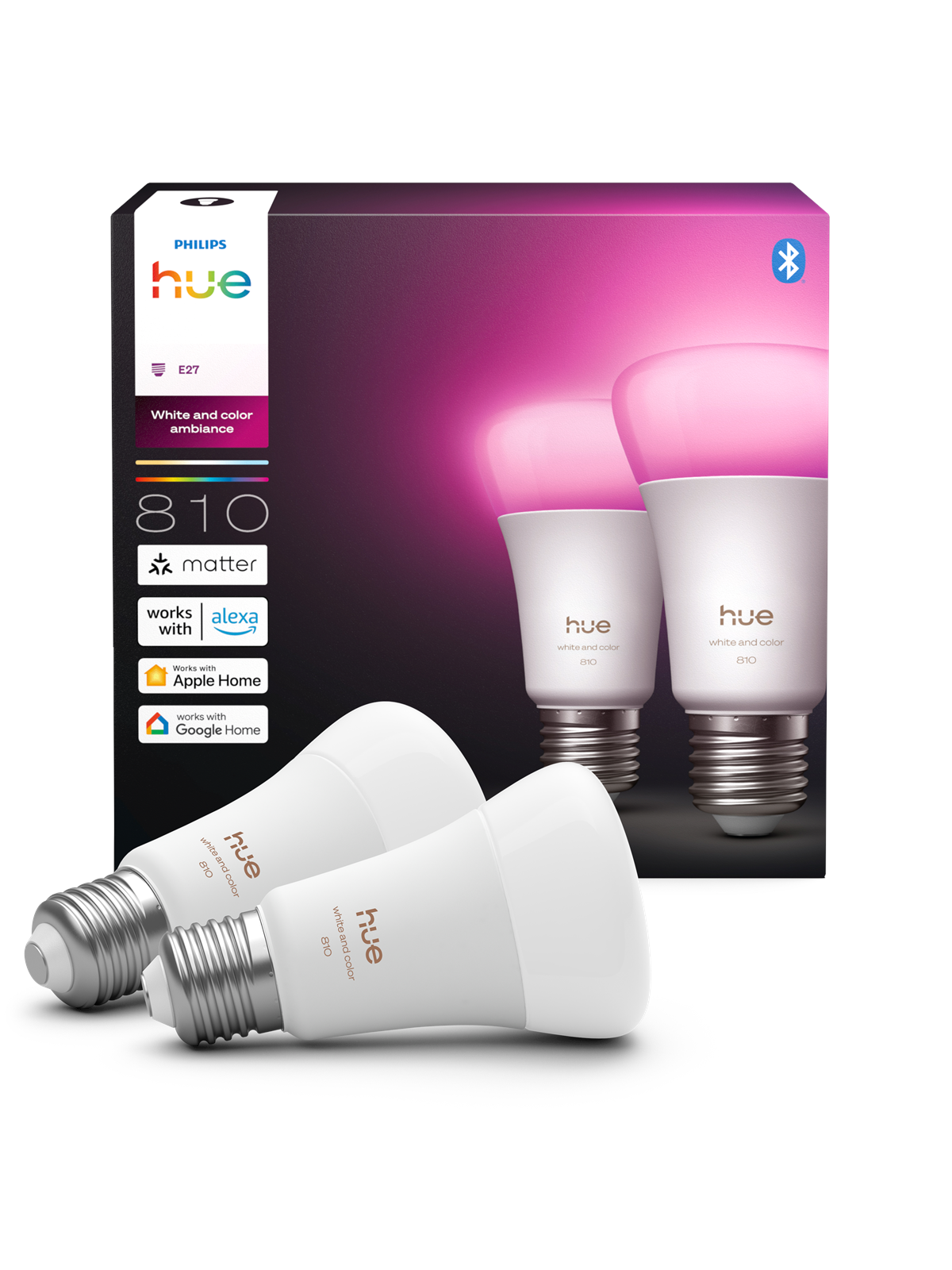 Philips A60 - E27 smart bulb - 810 - 2-pack