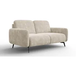 SOFA FEBE 2-Sitzer, cremefarbener Chenille-Stoff