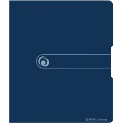 herlitz Ringbuch Recycling PP A4 2 Ringe 25mm dunkelblau to go Packung mit 10 Stück