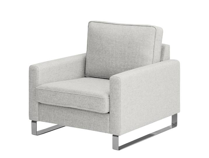 Sessel Grau Strukturstoff Luela 85 x 85 x 94cm