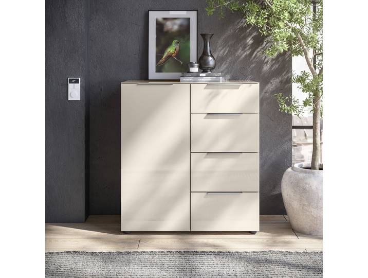 Kommode mit Schubladen 90 x 99 x 40cm Beige/Kaschmir