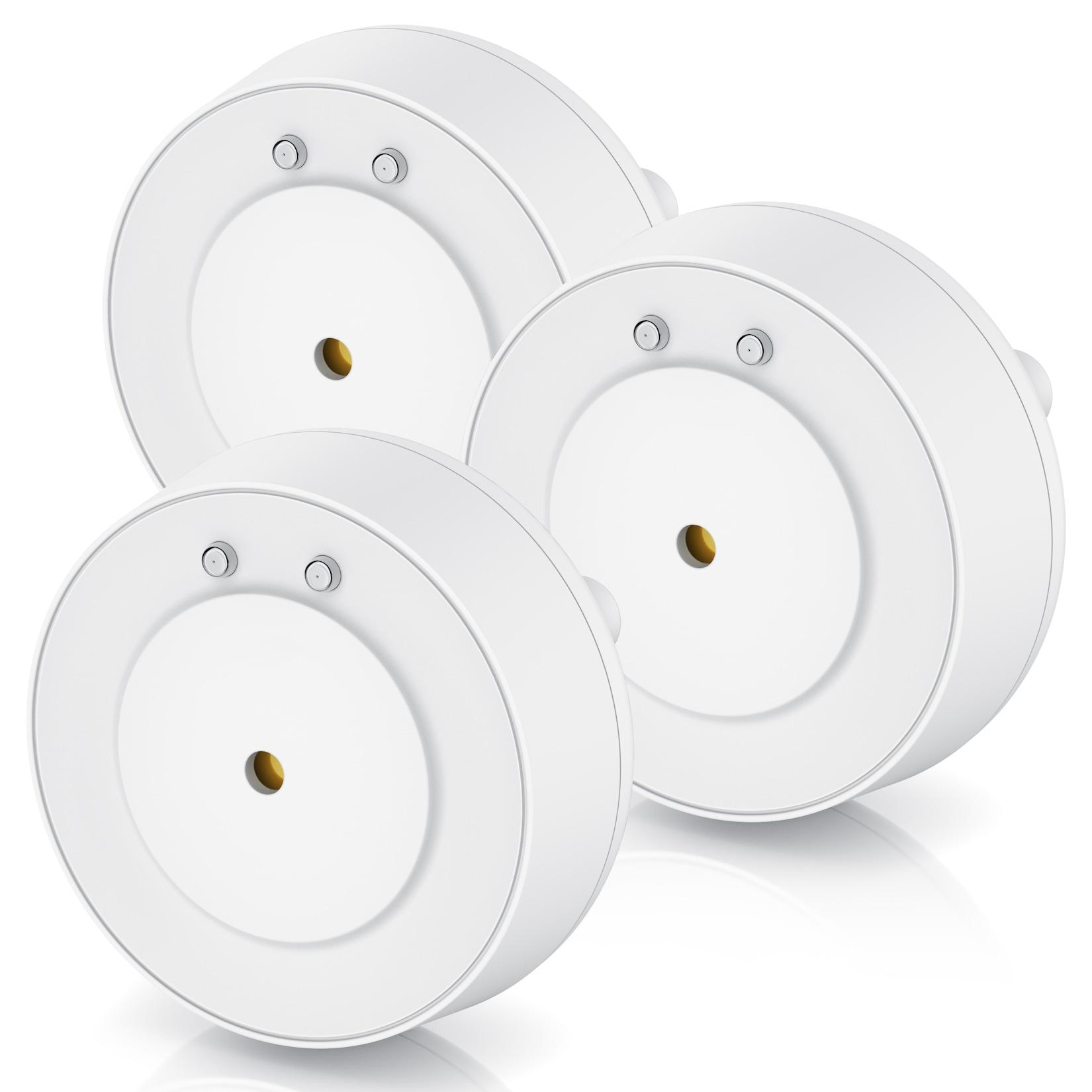 BEARWARE 3x Wassersensor, IP66, Mini-Wasserdetektor, 110 dB lauter Alarm, Wassermelder (batteriebetrieben, Wasseralarm Melder warnt bei Wasserschäden)