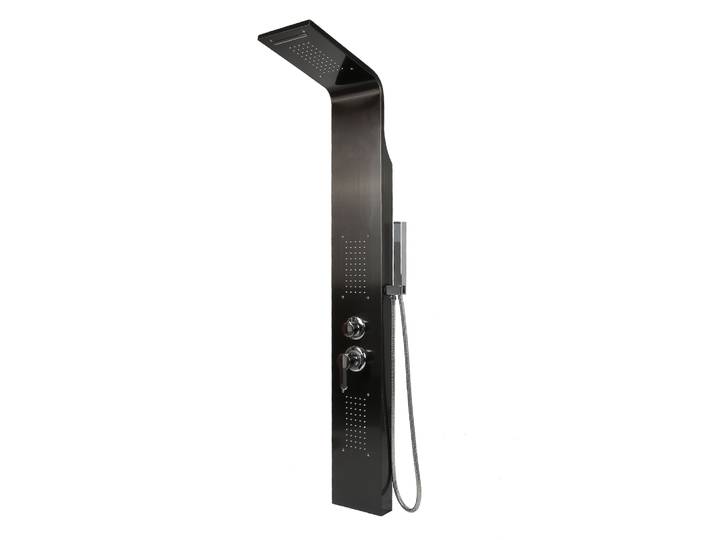Panneau de douche multifonctionnel, système de douche pluie et cascade, jets de massage, 3 types de douches à main et bec de baignoire