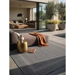Flachgewebe-Teppich Polypropylen Anthrazit 160x220 cm - BORNO   Kadima