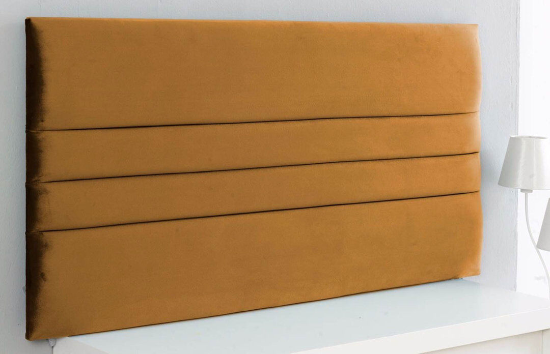 Fairmont Park Schmidt Upholstered Velvet Headboard Turmeric Kingsize (5')