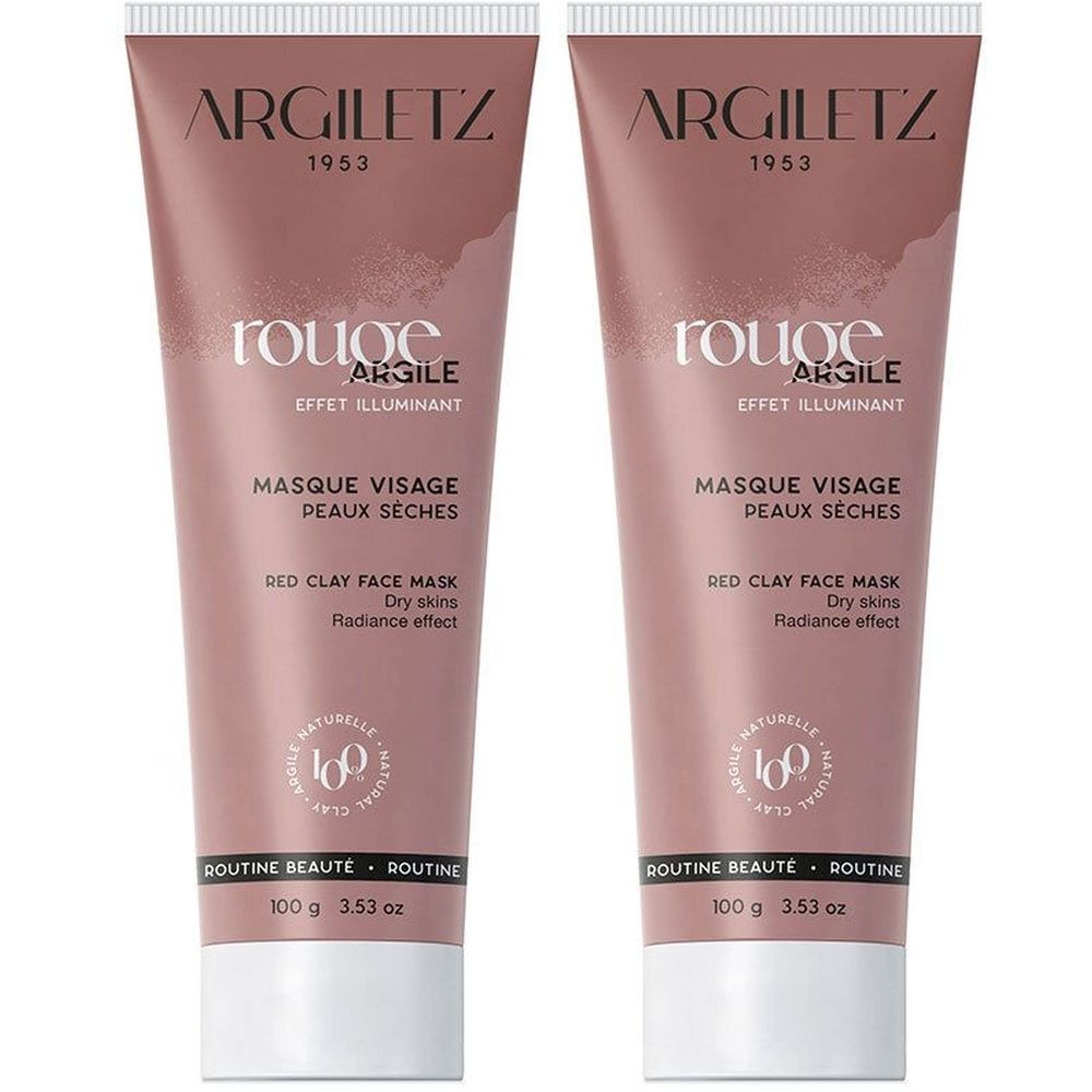 Argiletz Masque Visage - à l'argile rouge. tube 100 g x2 2x100 Gesichtsmaske