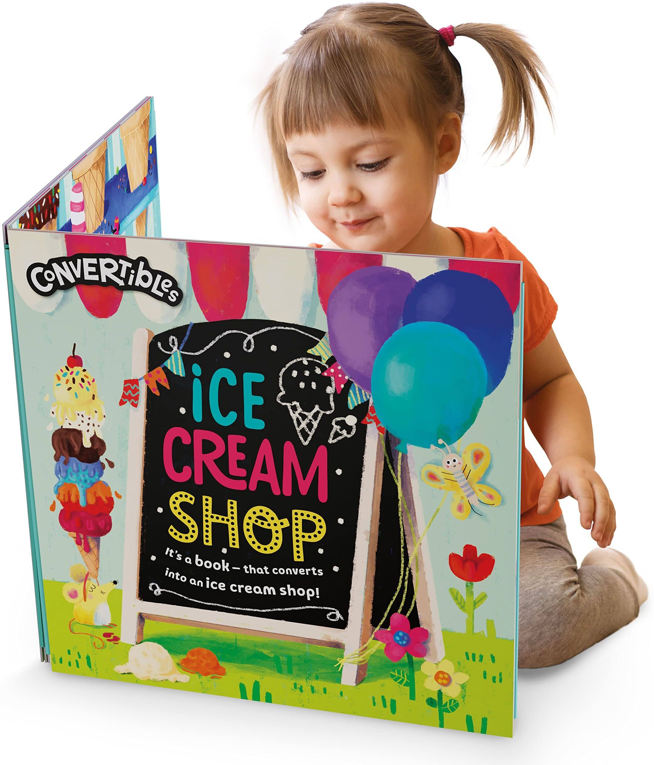 Convertible Ice Cream Shop - Great Value Sit In Ice Cream Shop, Interactive Playmat & Fun Storybook By Rosie Neave - Ages 2+ - Board Book Miles Kelly Publishing Ltd