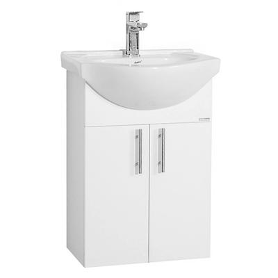 Waschtisch VCM "2-tlg. Waschplatz Waschtisch Drehtüren Lisalo M", weiß, B:55cm T:45cm, Waschtische, Waschtisch