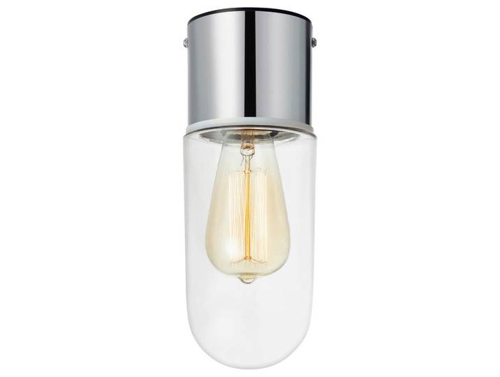 Markslöjd Deckenleuchte Zen, Klar, Chromfarben, rund, 10x26x10 cm, ohne Chemie, Lampen & Leuchten, Innenbeleuchtung, Deckenleuchten, Deckenleuchten