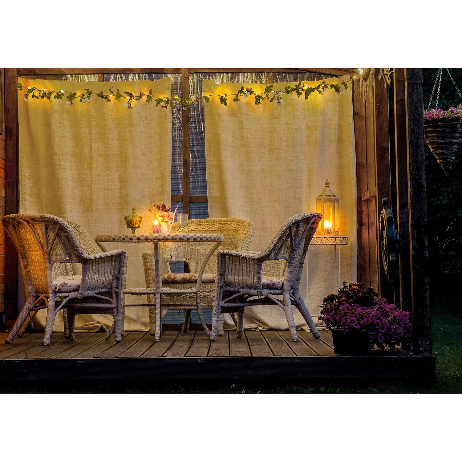home24 LED-lichtsnoer Roosjes RGB Multicolour