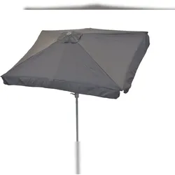 Merxx Schirm 160 x 230 cm, 38 mm Rohr, grau