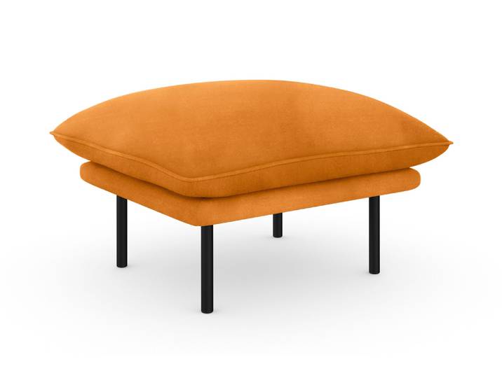 Polsterhocker, Struktur, Gold, 70×43×65 cm, Kissenoptik, Modern, andas
