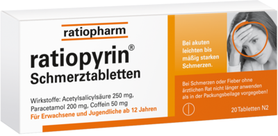 ratiopharm GmbH RATIOPYRIN Schmerztabletten 20 St 07686182