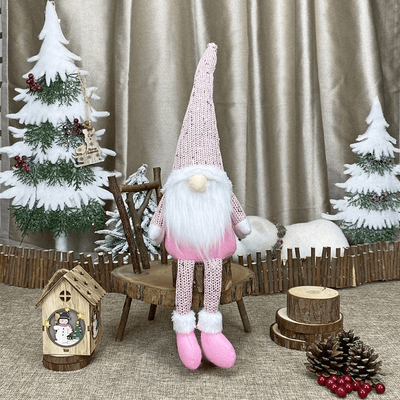 HomeDecorAndMore LLC Charming Christmas Gnome Decoration Pink
