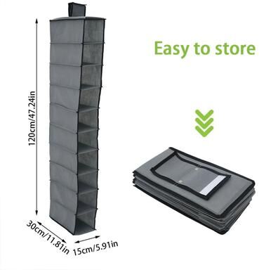 Inspire Essentials Hanging Closet Organizer With Multi Layer Storage For Clothes And Accessories 1