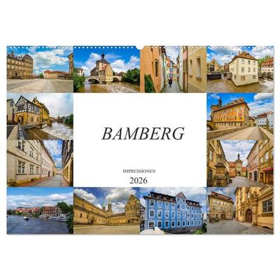 Bamberg Impressionen (Wandkalender 2026 DIN A2 quer), CALVENDO Monatskalender