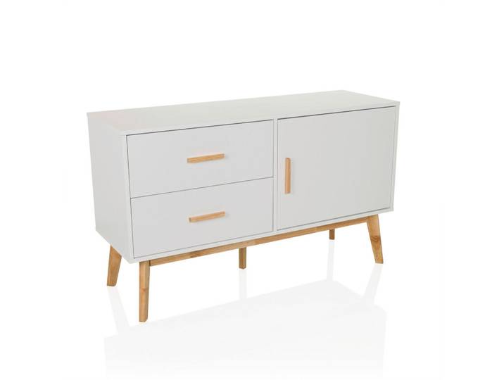Mid.you Sideboard, Weiß, 2 Schublade(n) Schubladen, 120x72x40 cm, Wohnzimmer, Kommoden & Sideboards, Sideboards