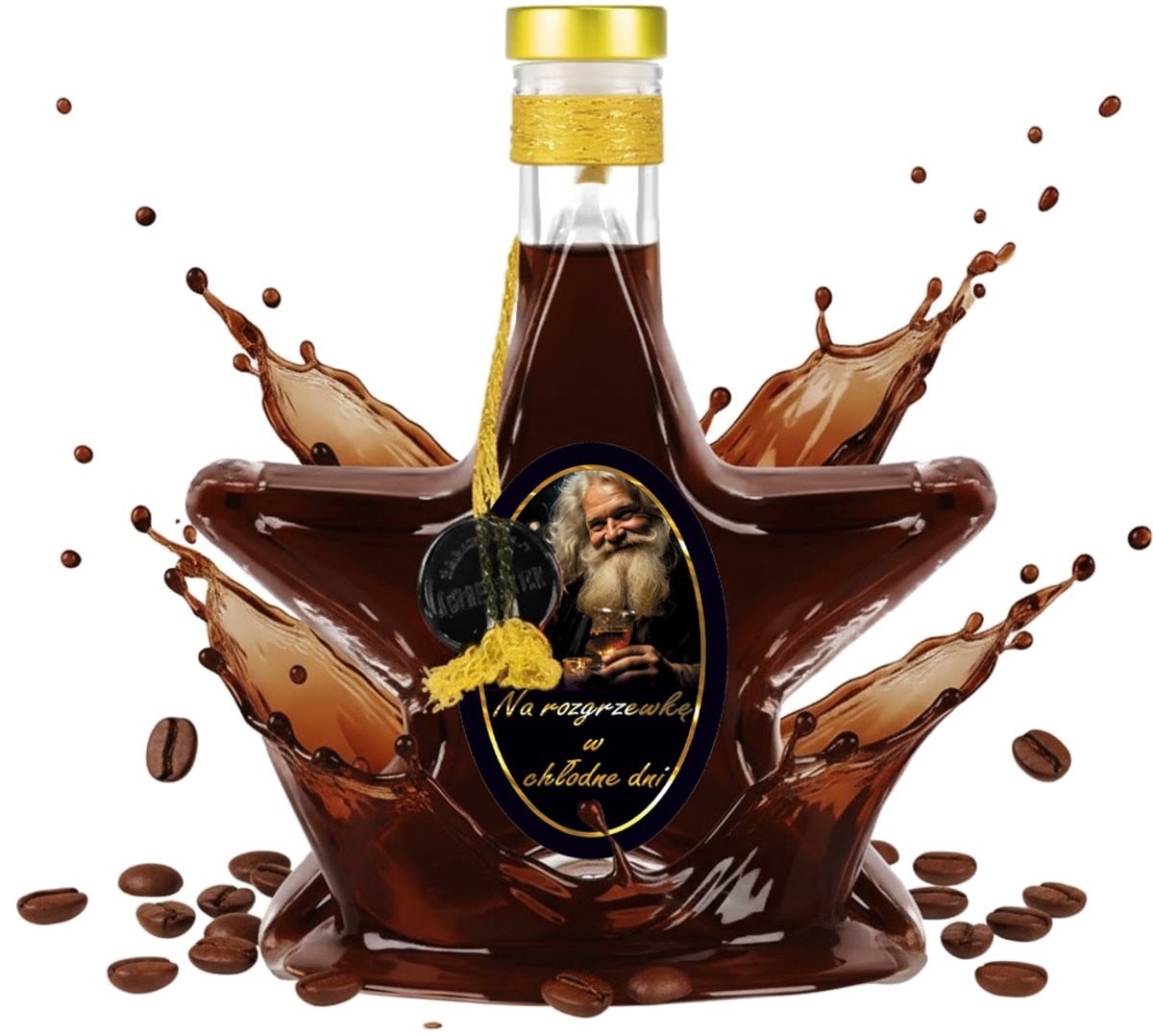 Bimberek Decoratieve Stervorm Fles Handgemaakt 200ml