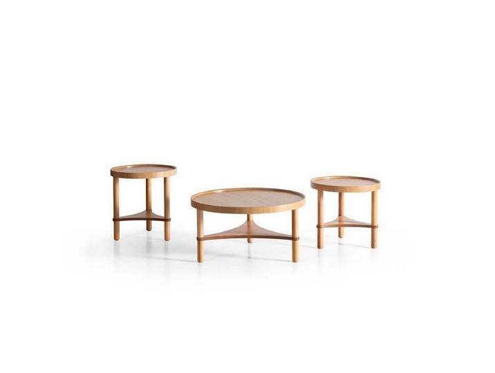 Xlmoebel Couchtisch Runde Holz-Tische in elegantem Design von XLMOEBEL (3er-Set, 3-St., 3-teilig), Made in Europa