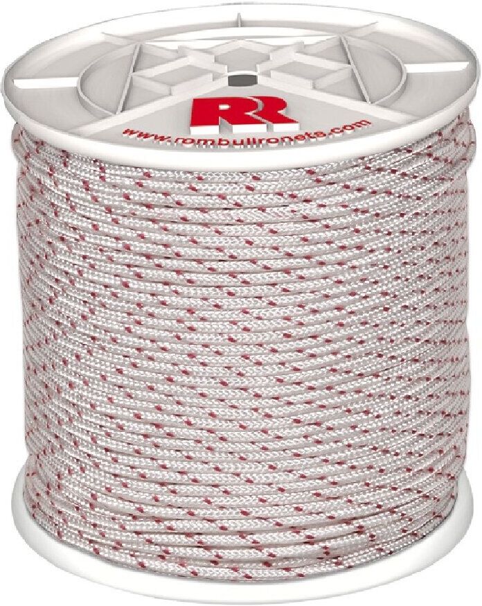 ROMBULL Carrete Cuerda Arranque Motores 100 m.  (100 metros) Blanco / Rojo