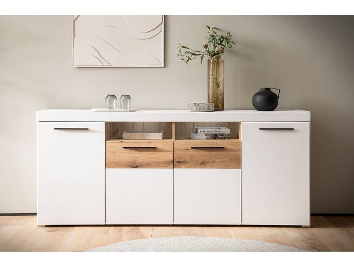Sideboard 205 x 87 x 40cm Weiß