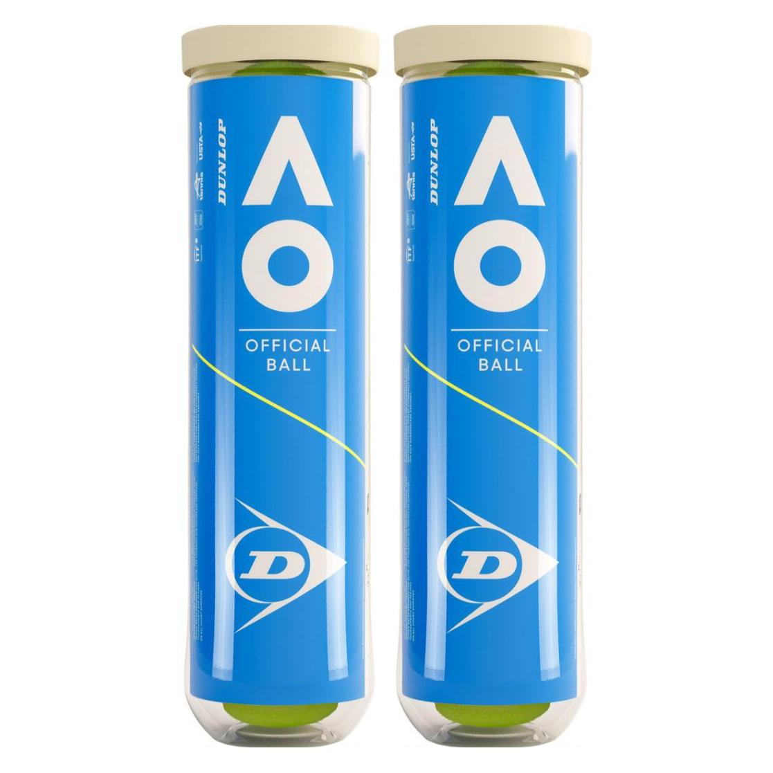 Dunlop Australian Open Tennisbälle, 8 Stück, umweltfreundlich (601604)