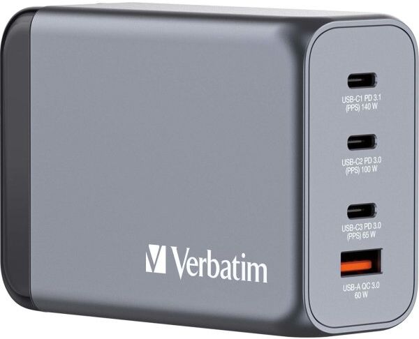 Verbatim Gnc-240 Gan Usb-A/usb-C Oplader, 240w