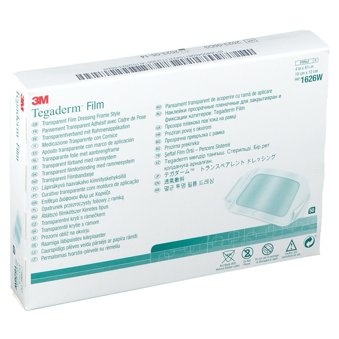 Tegaderm Film 10x12 cm 1626W 50 St Pflaster