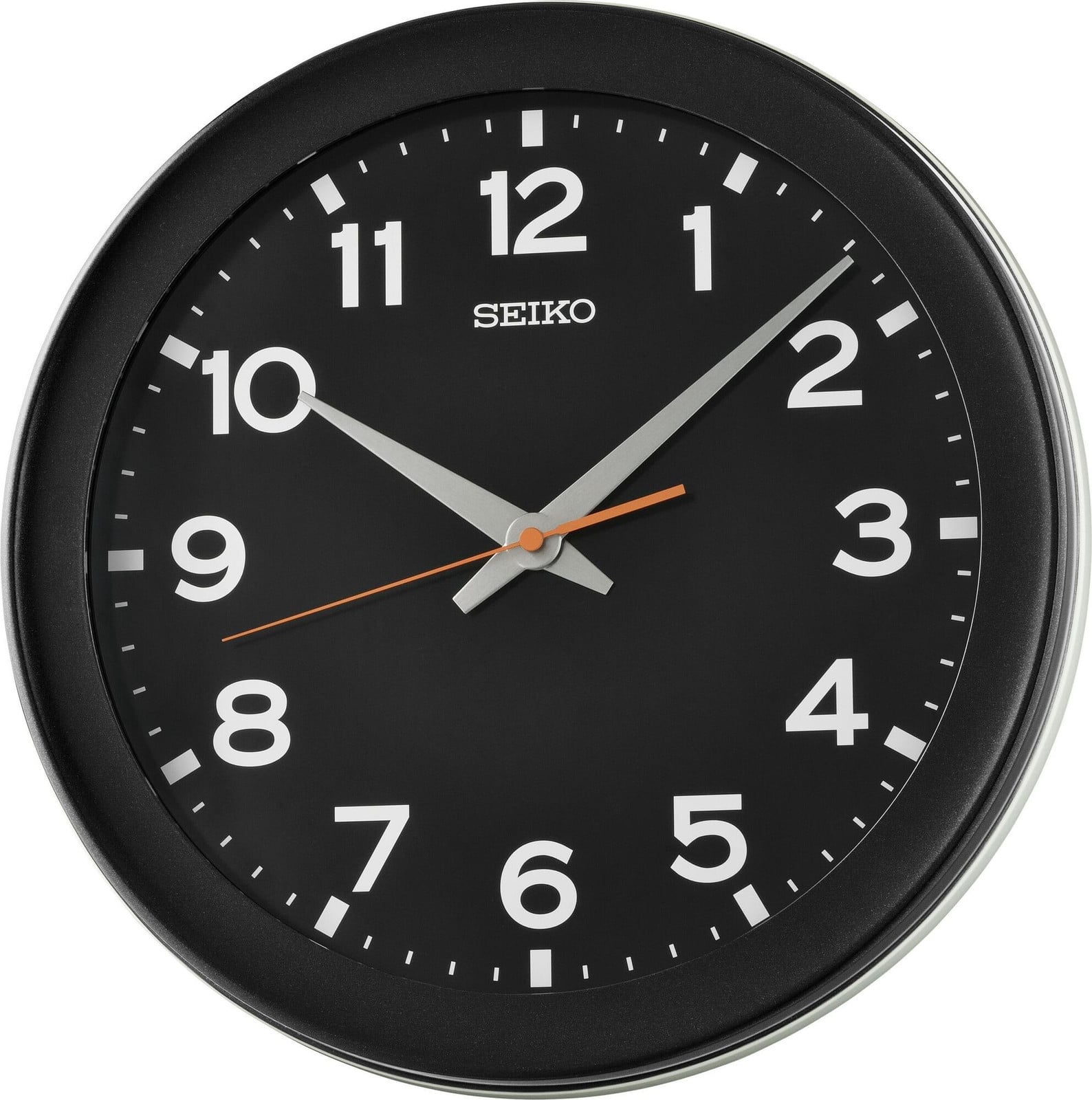 Seiko QXA835K wandklok met quartz, zwart