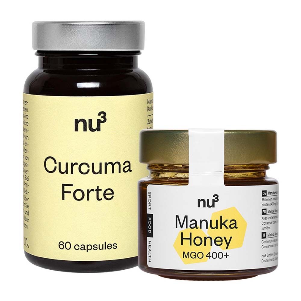 nu3 Manuka-Honig MGO 400 + Premium Kurkuma Forte 1 St Set