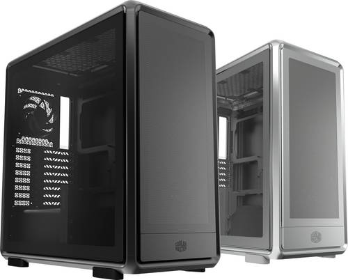 Cooler Master MasterFrame 600 Mesh Si Midi-Tower PC-Gehäuse Silber 3 Vorinstallierte LED Lüfter, Seitenfenster, Staubfilter