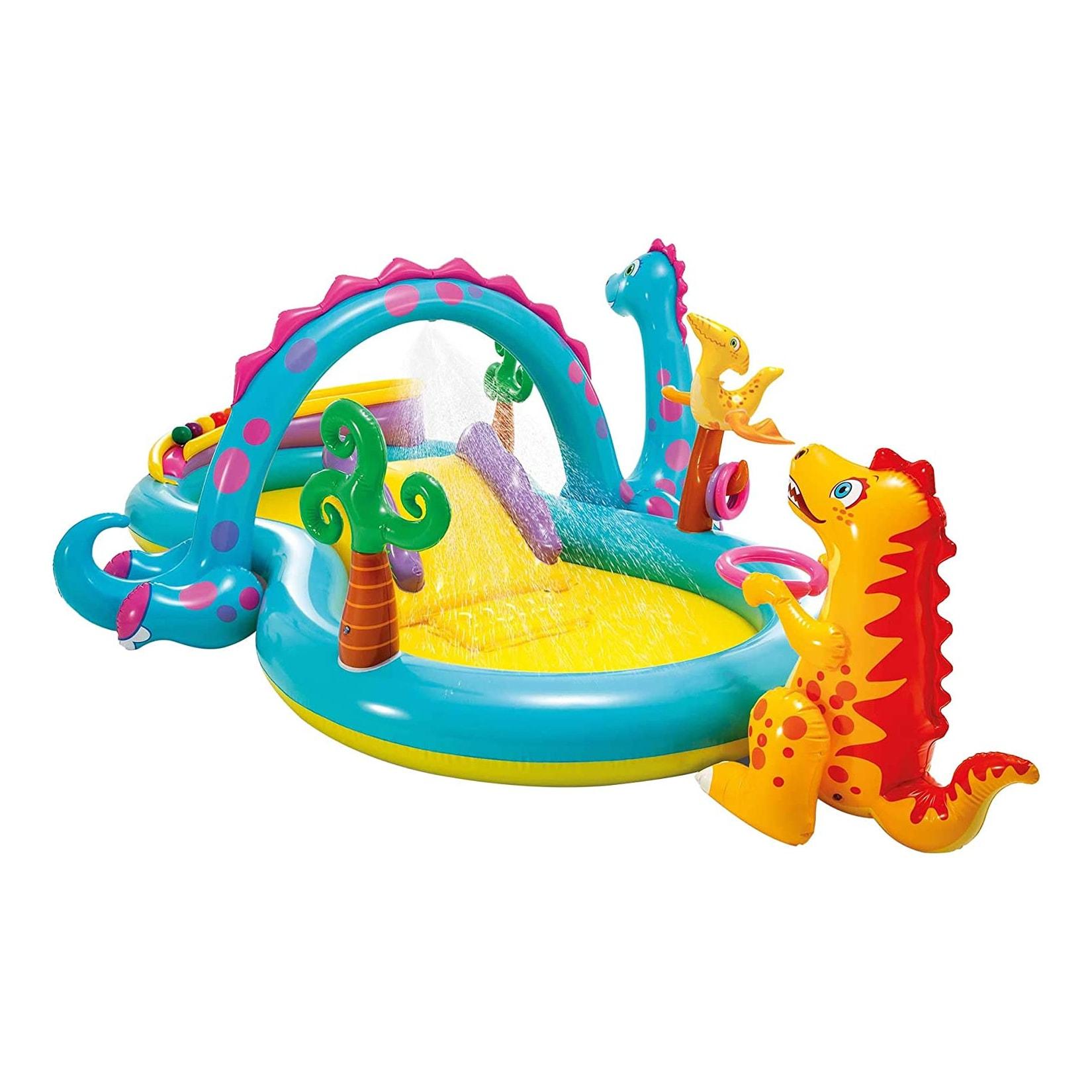 INTEX 57135NP - Playcenter - Dinoland mit Sprüher und Rutsche (333x229x112cm)