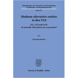 Moderne alternative entities in den USA, Fachbücher von Christoph Rathert