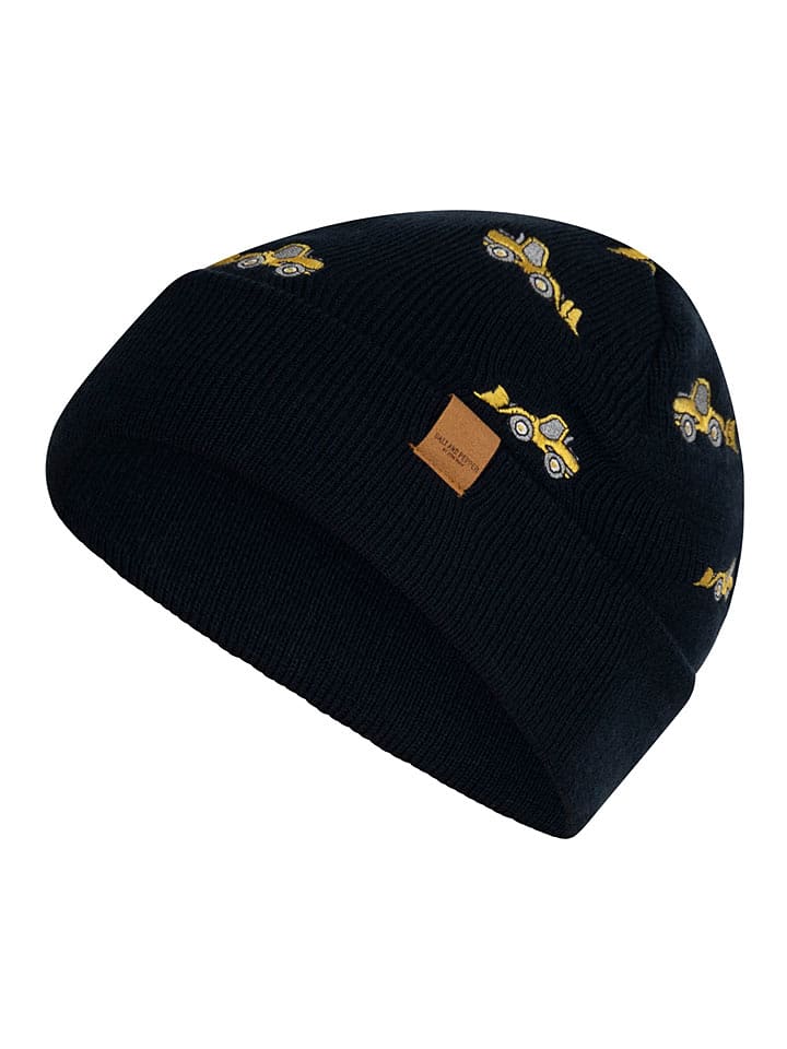 Salt and Pepper Beanie in Schwarz - 57 cm