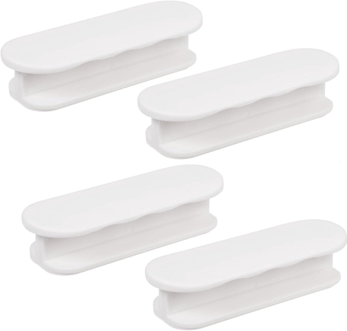 Zelfklevende witte plastic deurgrepen voor meubels, kasten, lades en glazen deuren