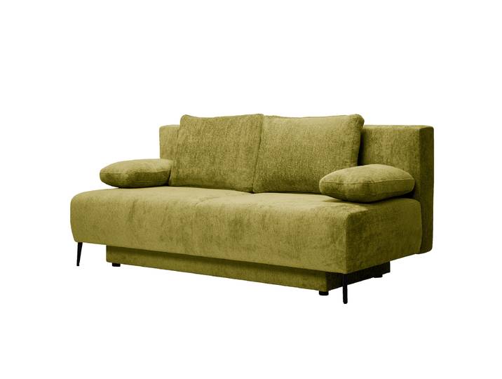 Schlafsofa Grün/Kiwigrün Webstoff 200 x 90 x 100cm mit Schlaffunktion Modern