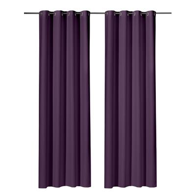 Vorhang WECKBRODT "Vito", lila, B:140cm H:245cm, Satin, Polyester, Gardinen, Microvelour, blickdicht, Unifarben, Gardine, Store