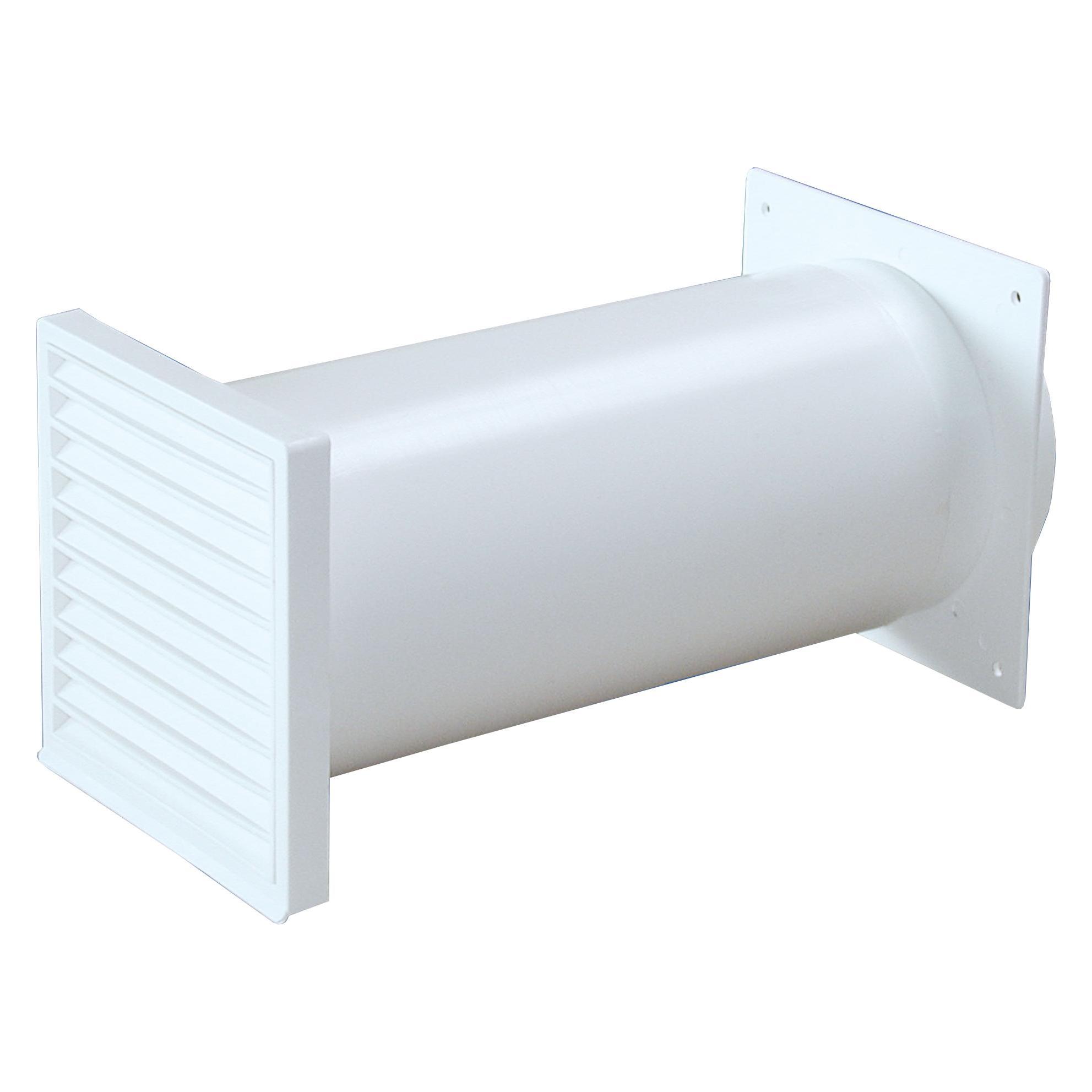 AirTec Teleskop-Mauerdurchführung, braun f. System 125, m. Rundanschluss (651157)