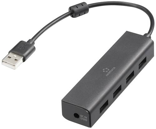Renkforce RF-6382720 USB-Hub 4 Port USB-A USB 2.0 480MBit/s Schwarz RF-USBH-110