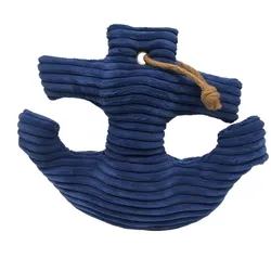 Relaxdays Türstopper Anker, dekorativer Türhalter, Sandfüllung, Baumwolle, Bodenpuffer, HBT: 38 x 42 x 28 cm, dunkelblau