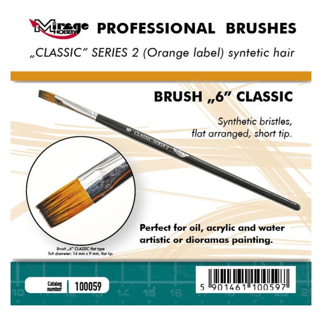 Mirage Hobby Mirage Brush Flat High Quality Classic Series 2 size 6 (6 mm) (100059)