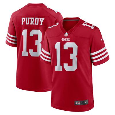 Footballtrikot NIKE "Nike Trikot San Francisco 49ers NFL Home Game Jersey Purdy 13", Herren, Gr. XL, rot (mehrfarbig), 100% Polyester, Trikots