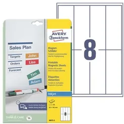 Avery Zweckform Magnet-Schilder »J8875-5« silber, 5x14 cm