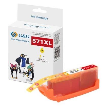 G&G XL-Patrone kompatibel mit CLI-571XLY/ 0334C001 (Y) (13859)
