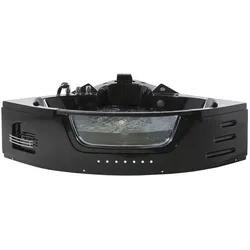 WHIRLPOOL-BADEWANNE mit LED 155x214x60 cm schwarz Martinica